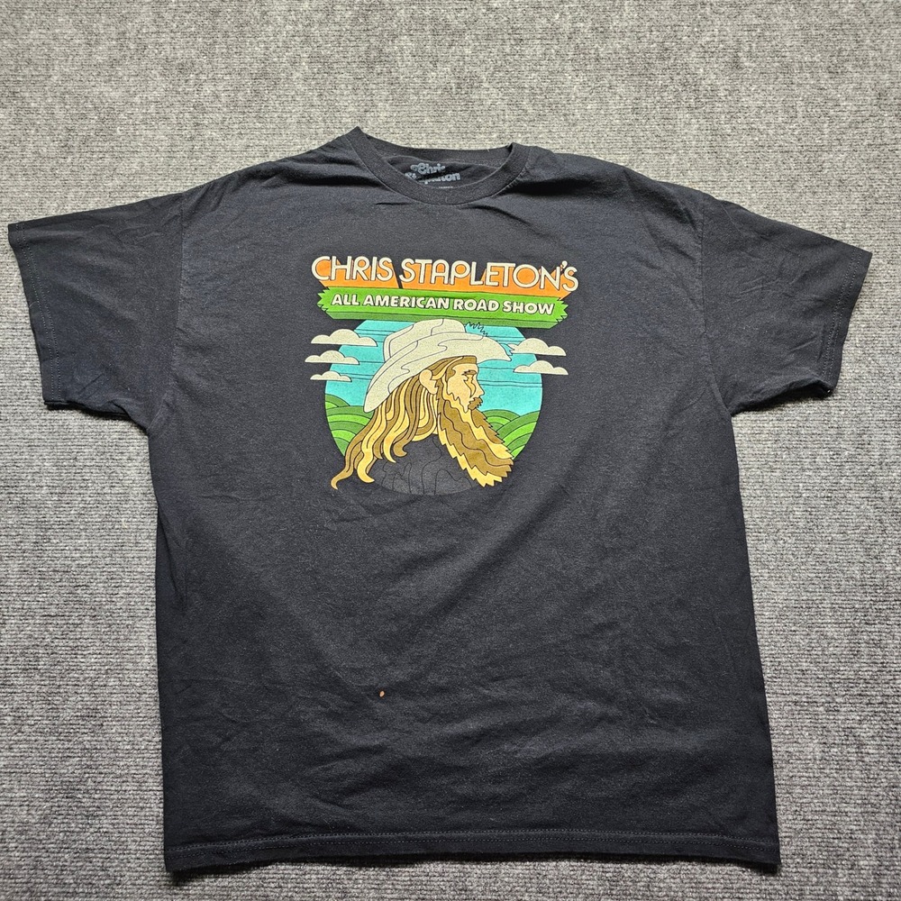 Chris Stapleton All American Road Show 2022 Tour T-Shirt Black XL Cotton